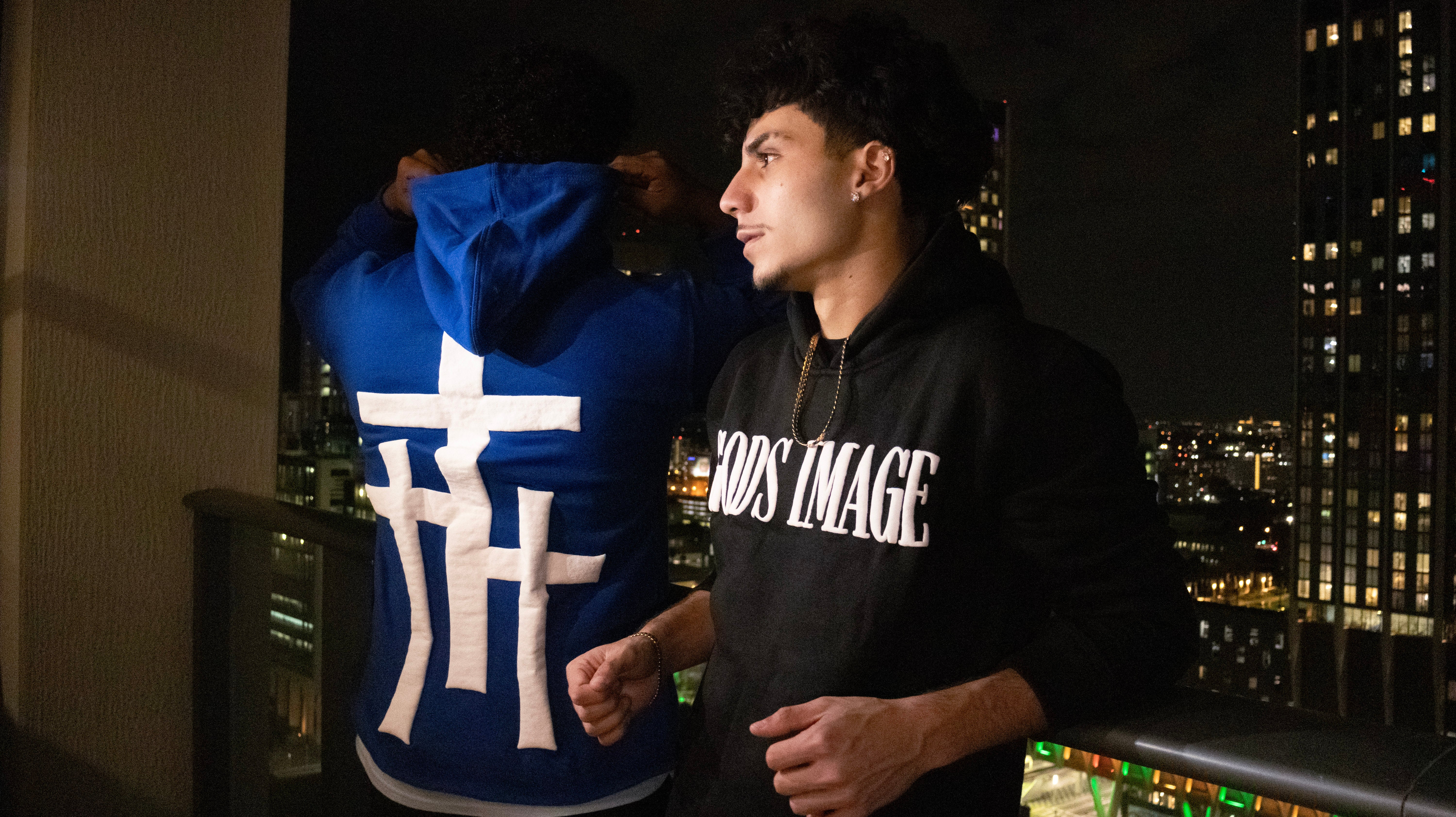 BLUE GOD"S IMAGE HOODIE