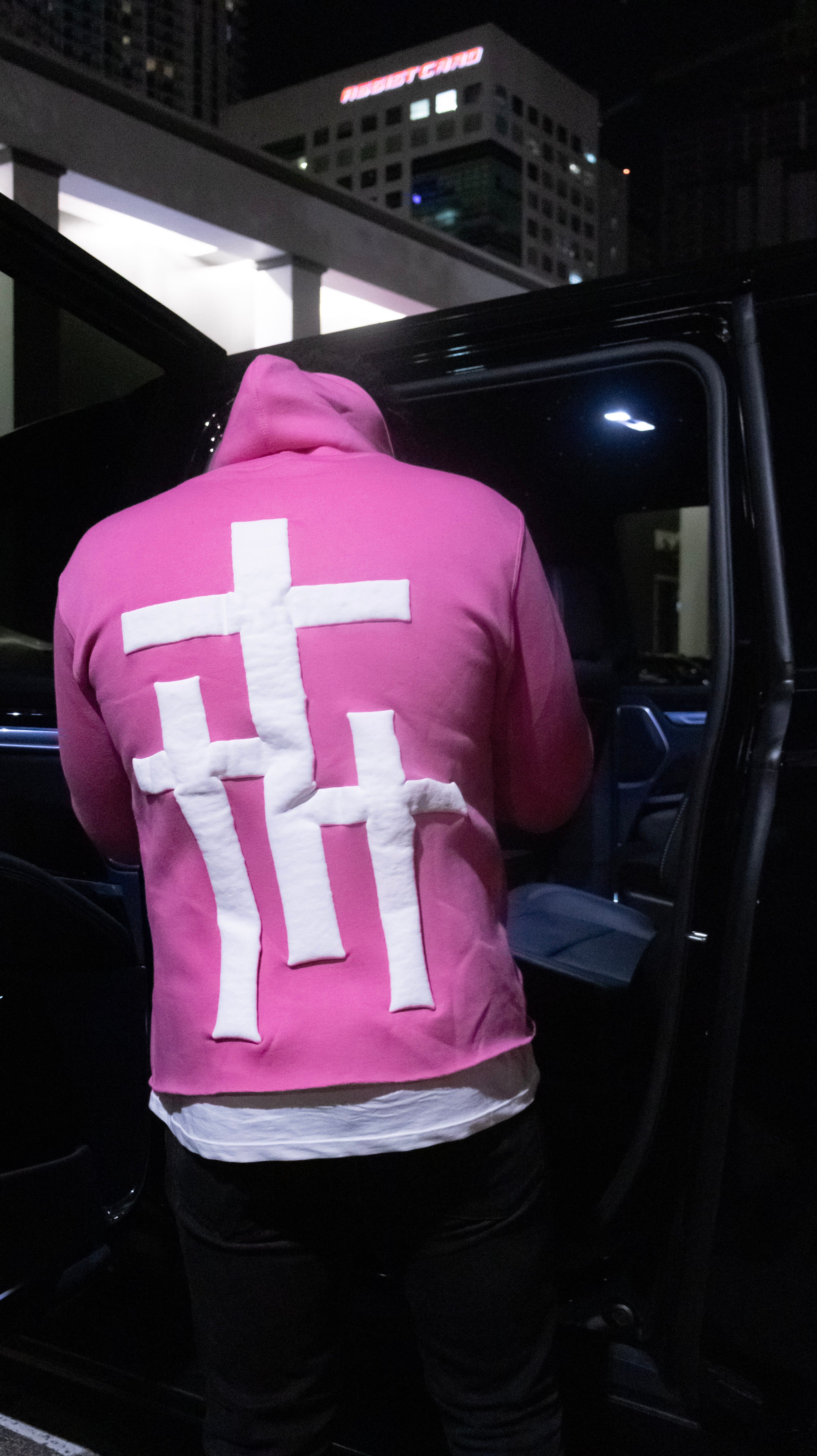 PINK GOD"S IMAGE HOODIE