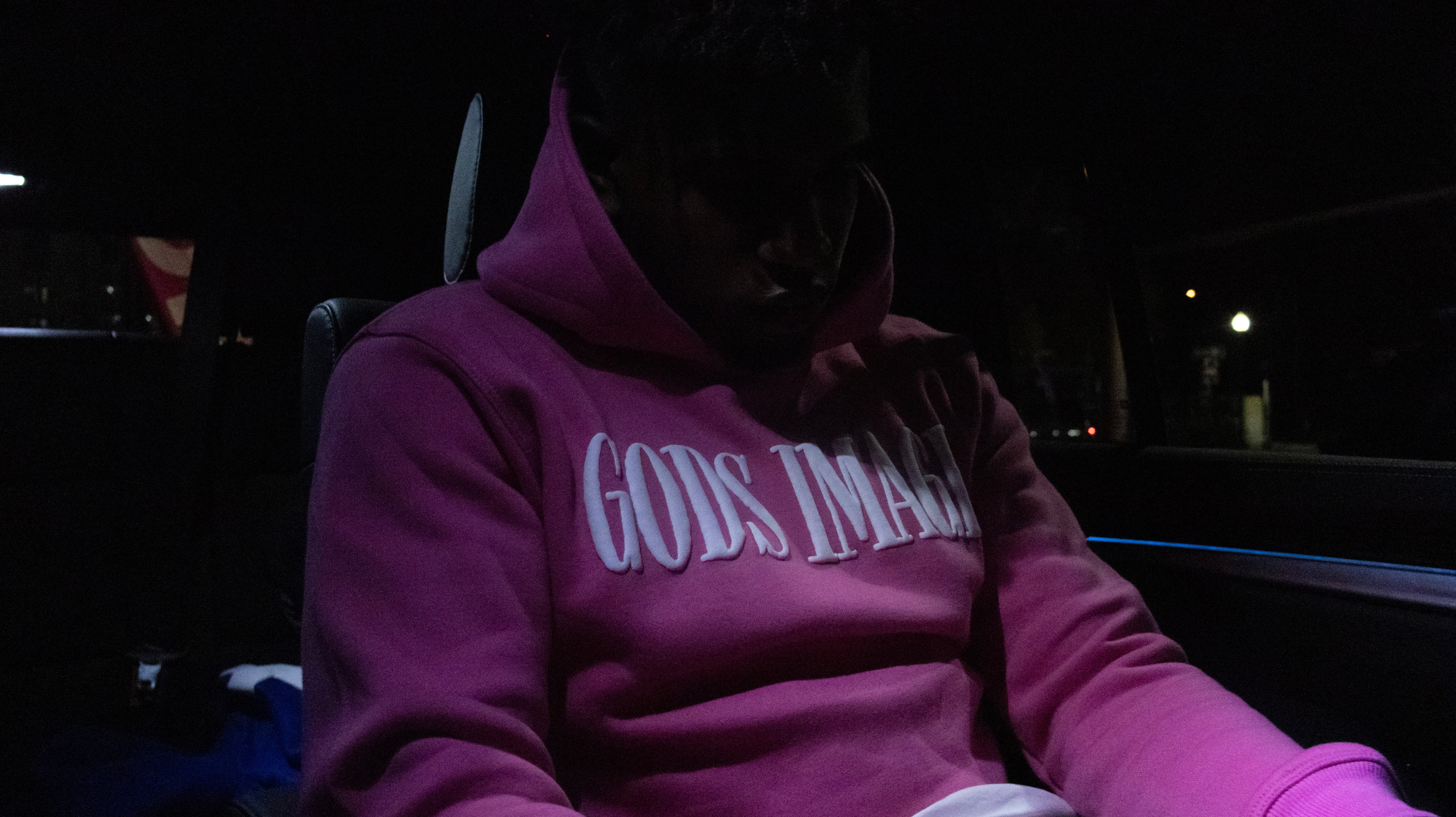 PINK GOD"S IMAGE HOODIE